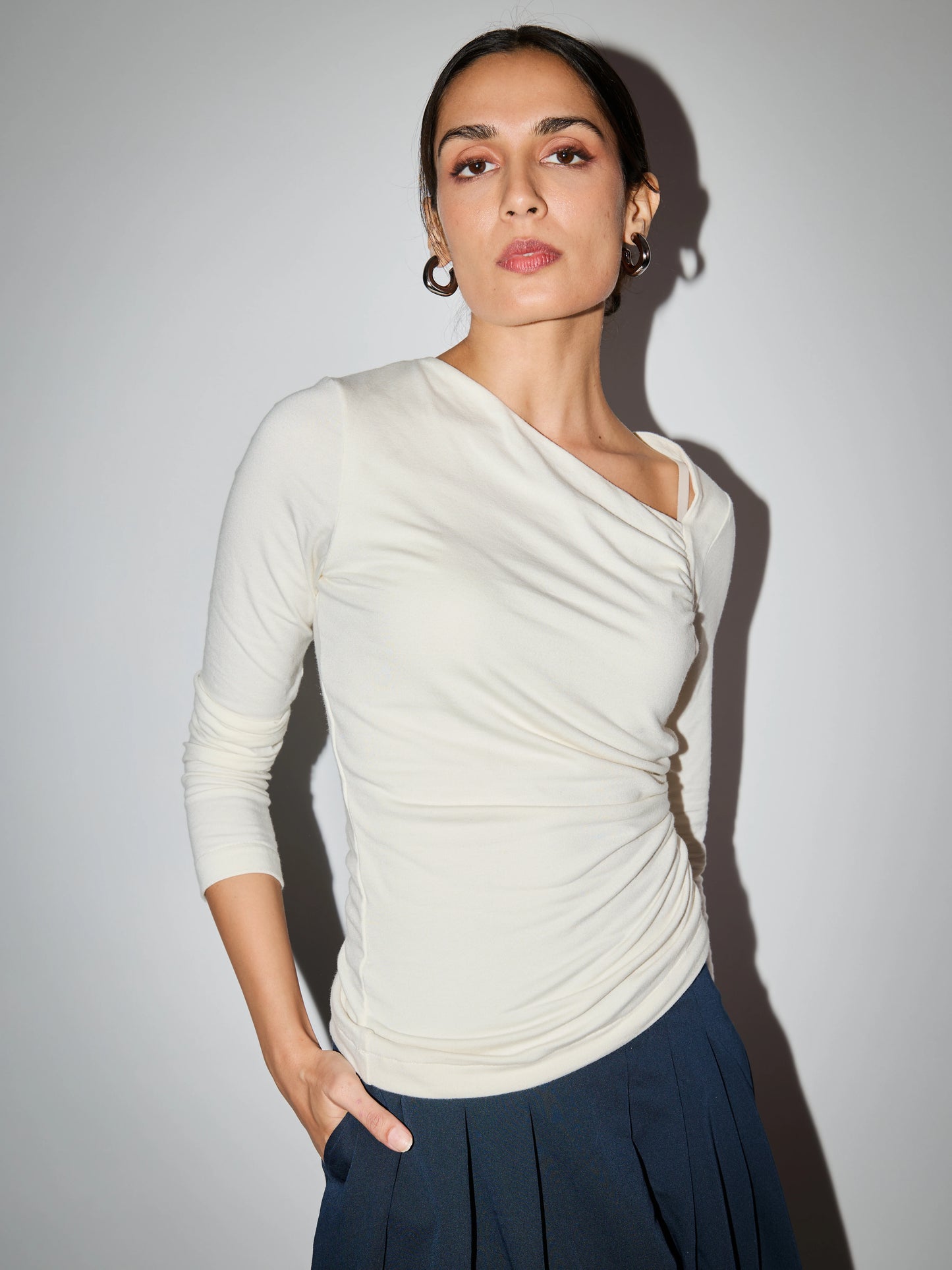 Asymmetric Axis Knit Top