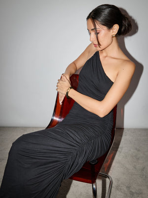 Noir Ruched Dress