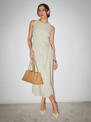 Sandy Linen Dress - Sage Green