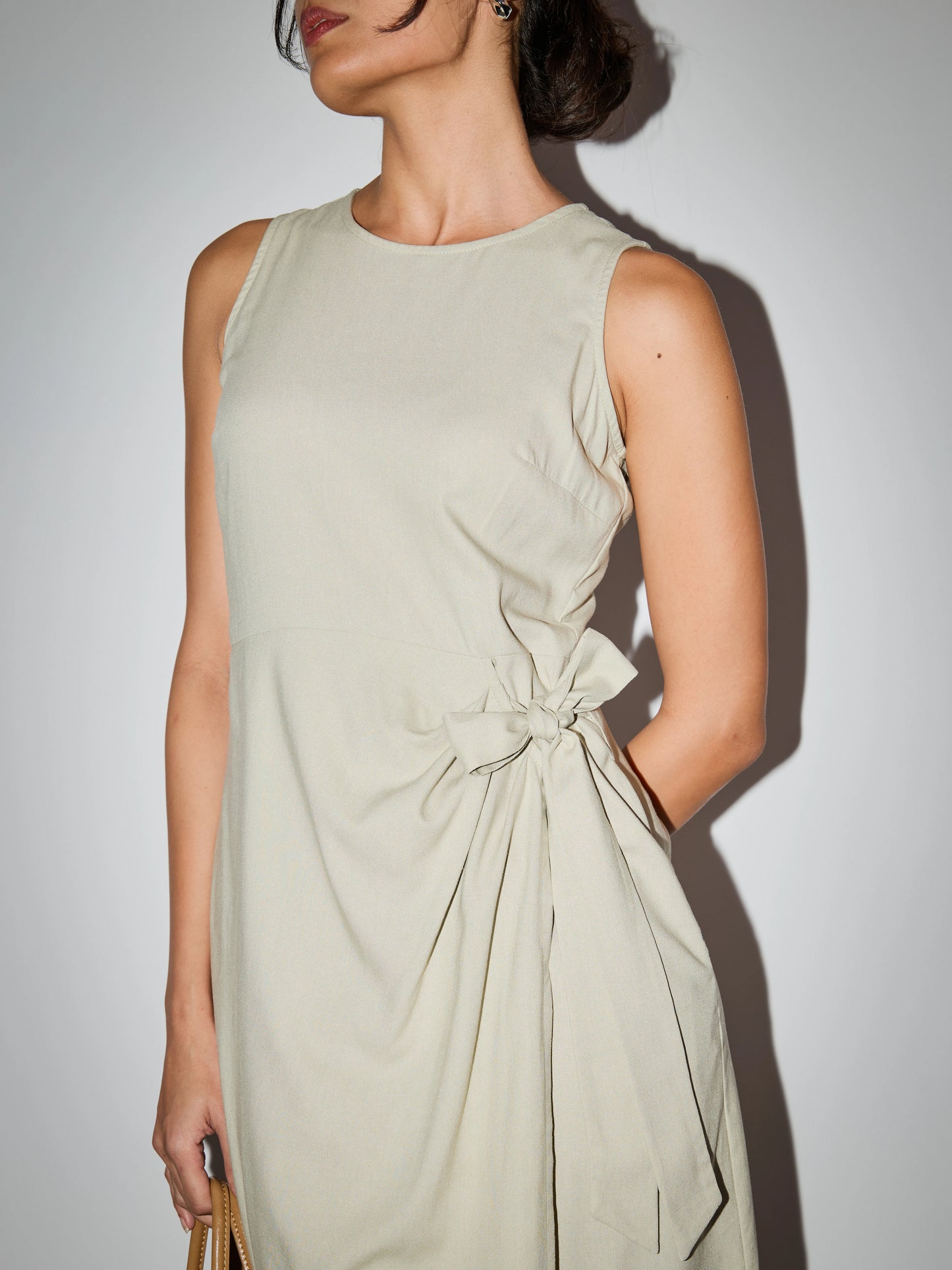 Sandy Linen Dress - Sage Green