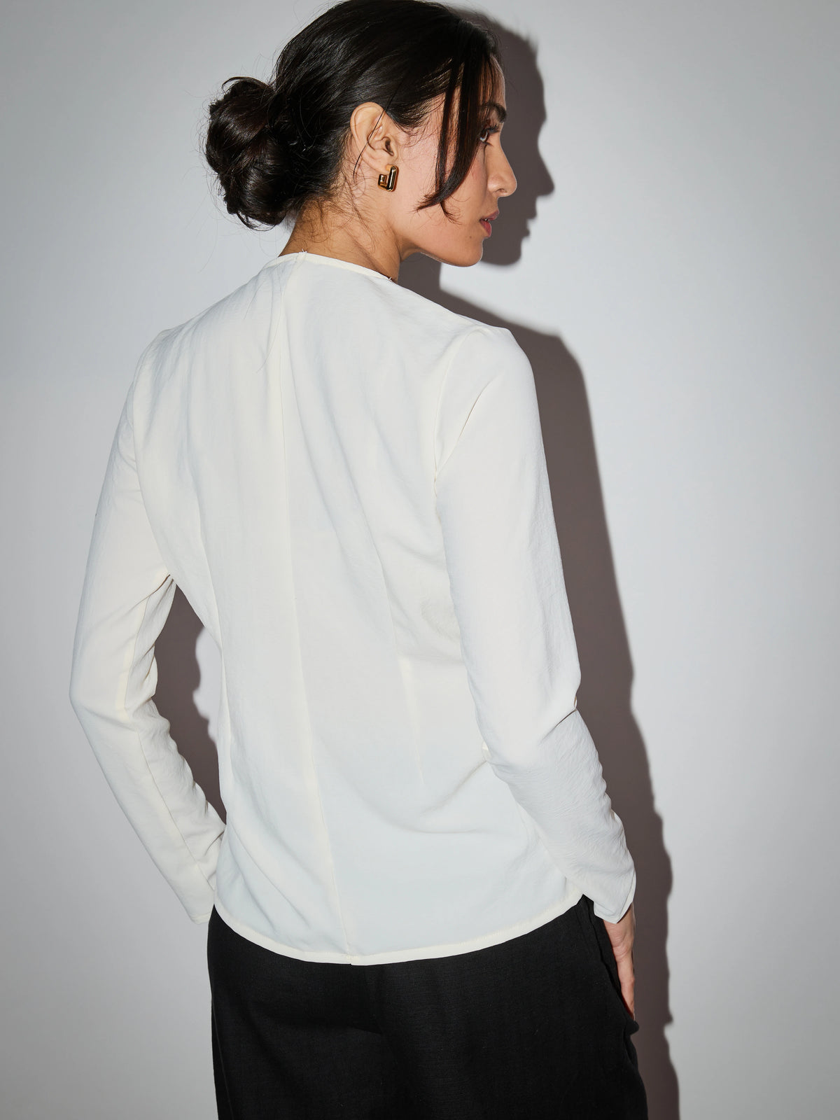 Roseta CrepeSway™ Top - Milky White