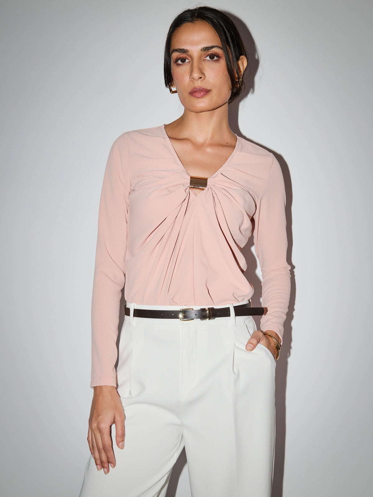 Roseta CrepeSway™ Top - Vintage Pink