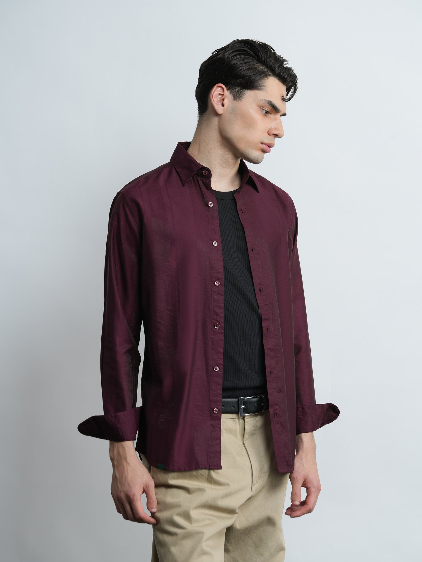 Midnight Lane Shirt Slim Fit - Burgundy