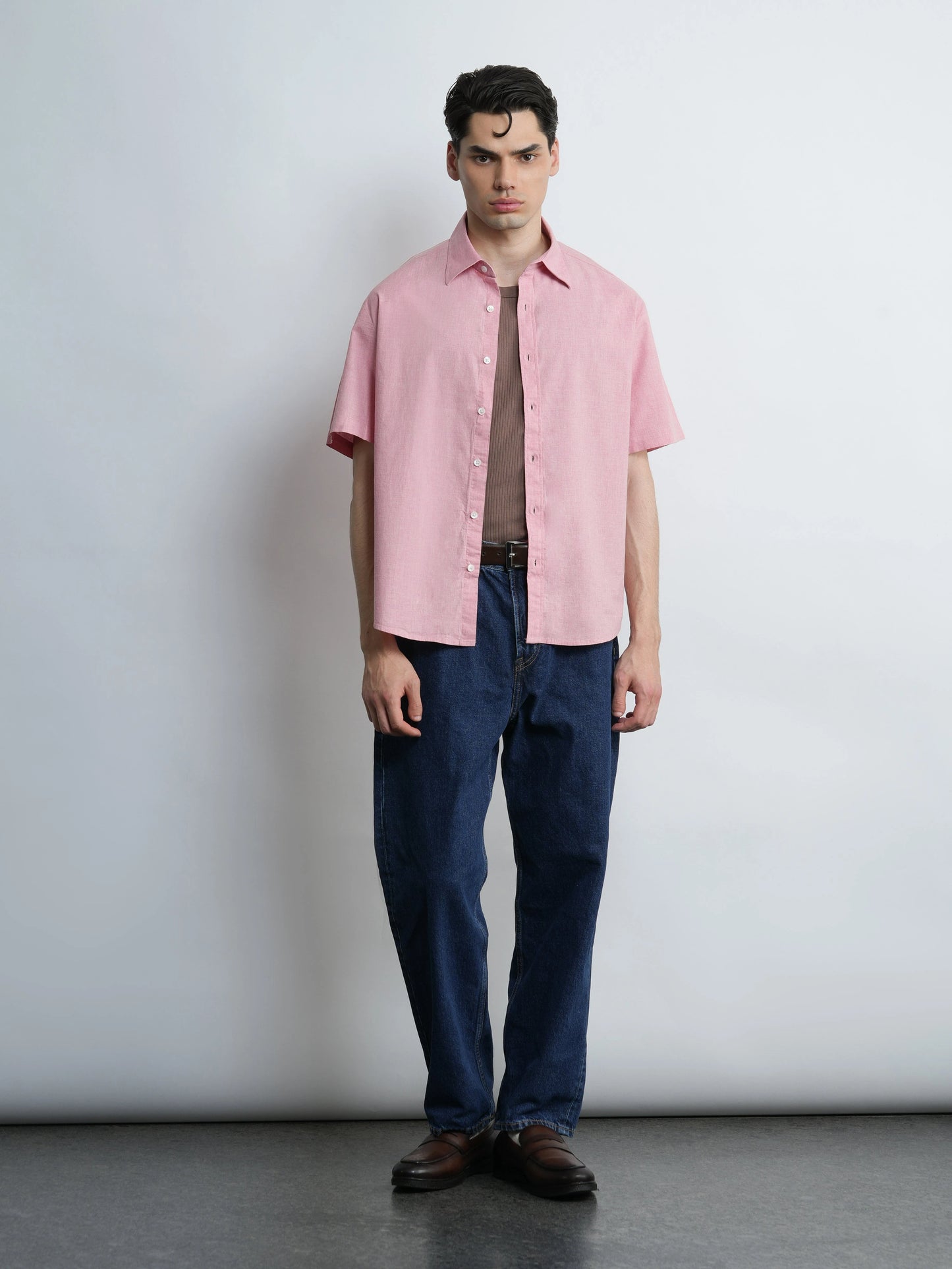 Coral Pink Relaxed Fit Shirt
