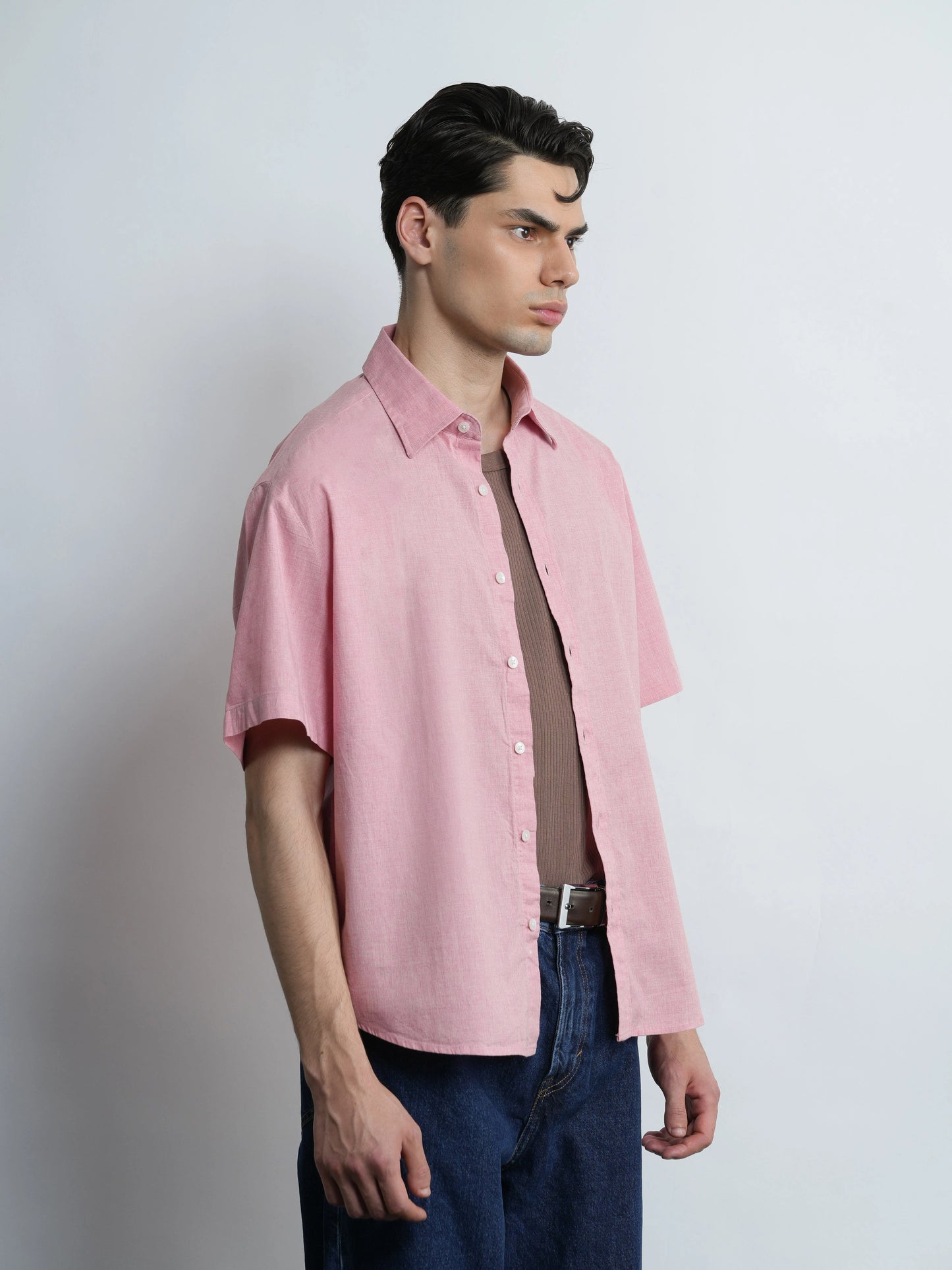 Coral Pink Relaxed Fit Shirt