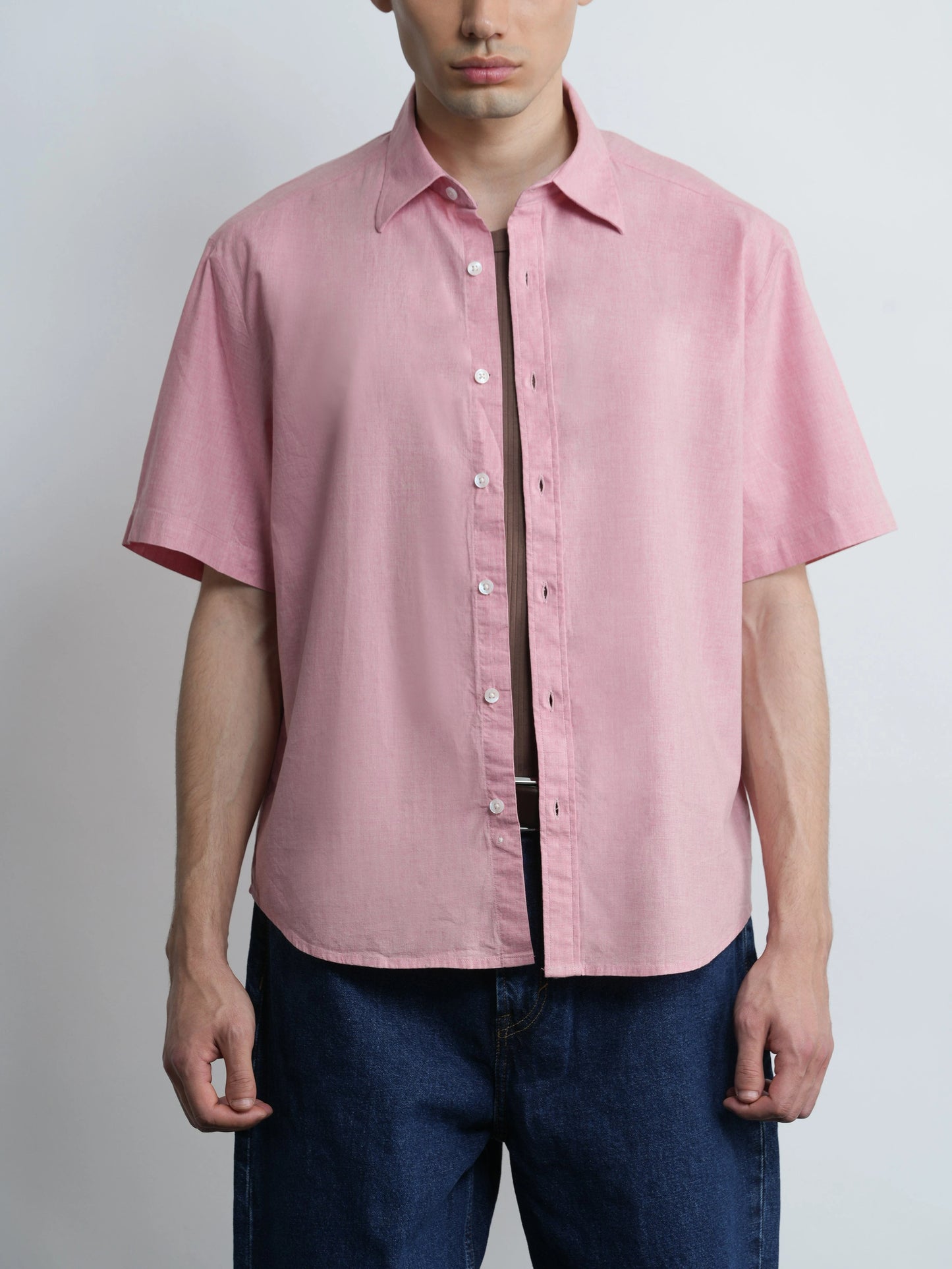 Coral Pink Relaxed Fit Shirt