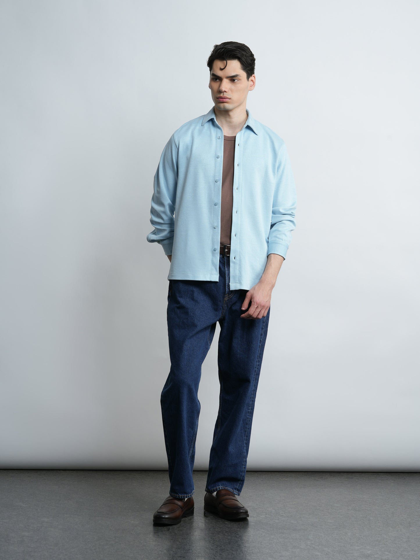 Mercer Knit Shirt - Sky Blue