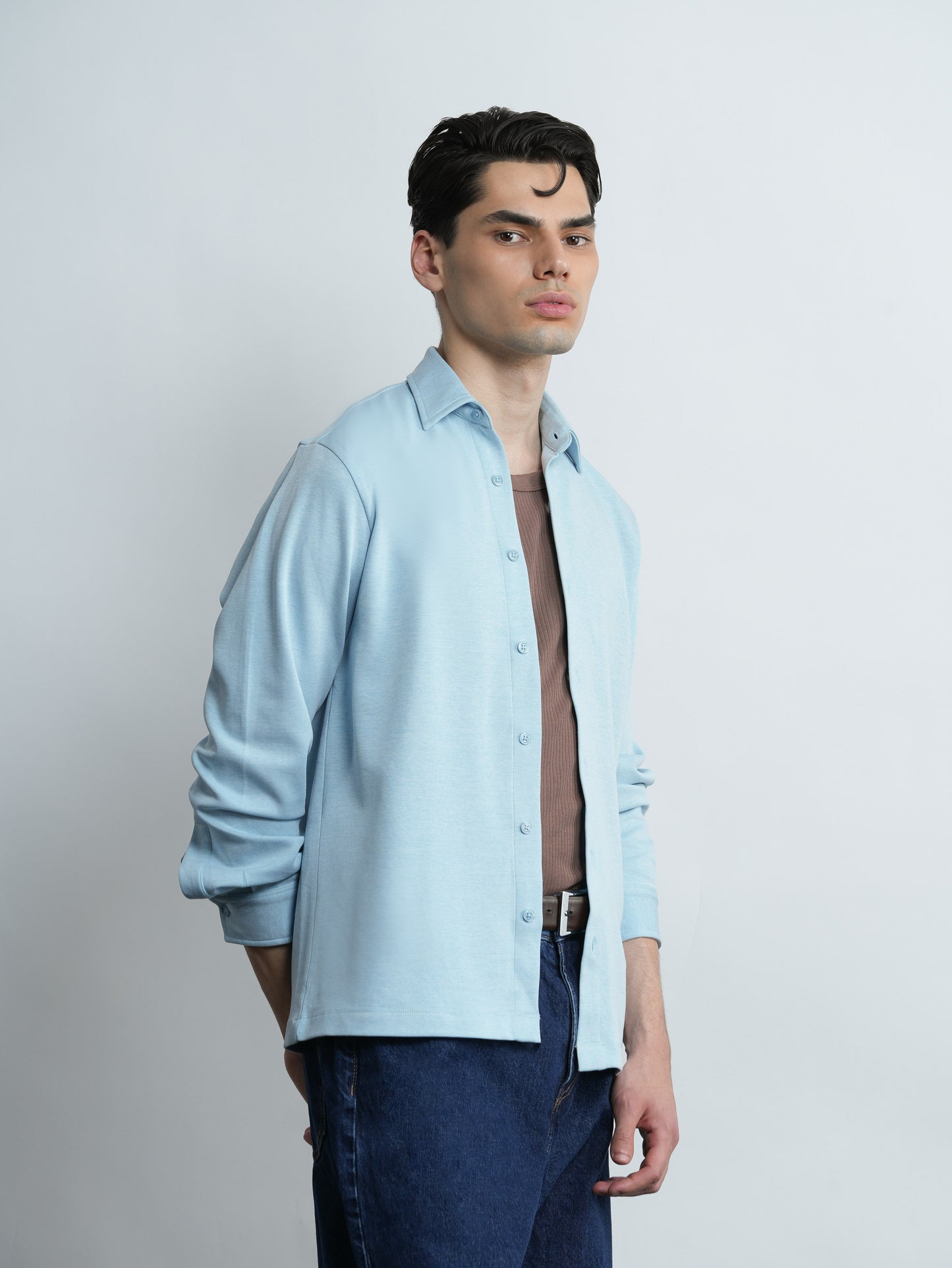 Mercer Knit Shirt - Sky Blue
