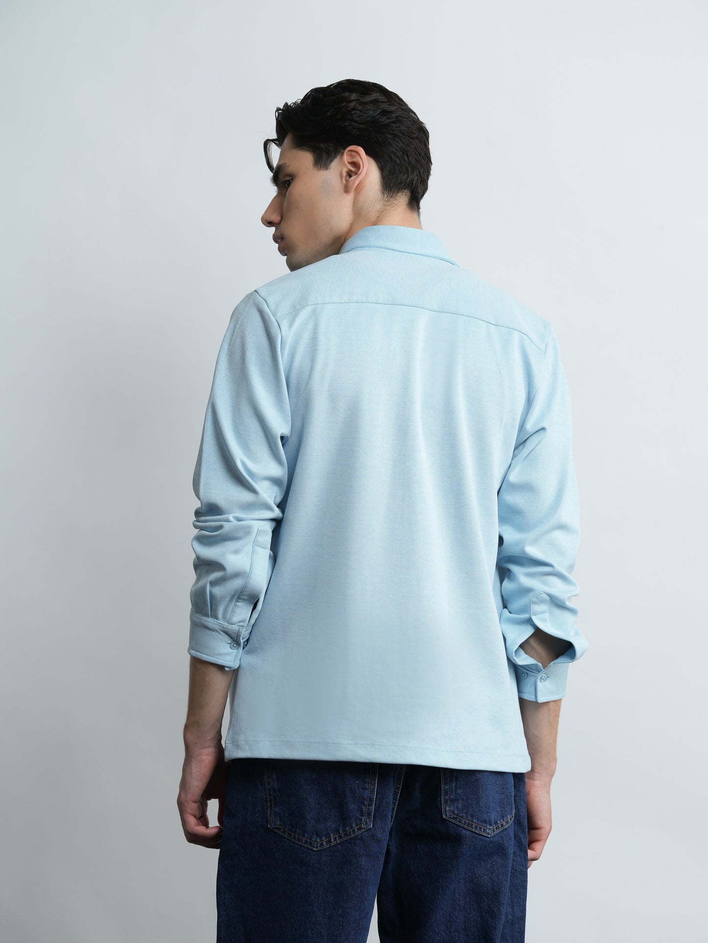 Mercer Knit Shirt - Sky Blue