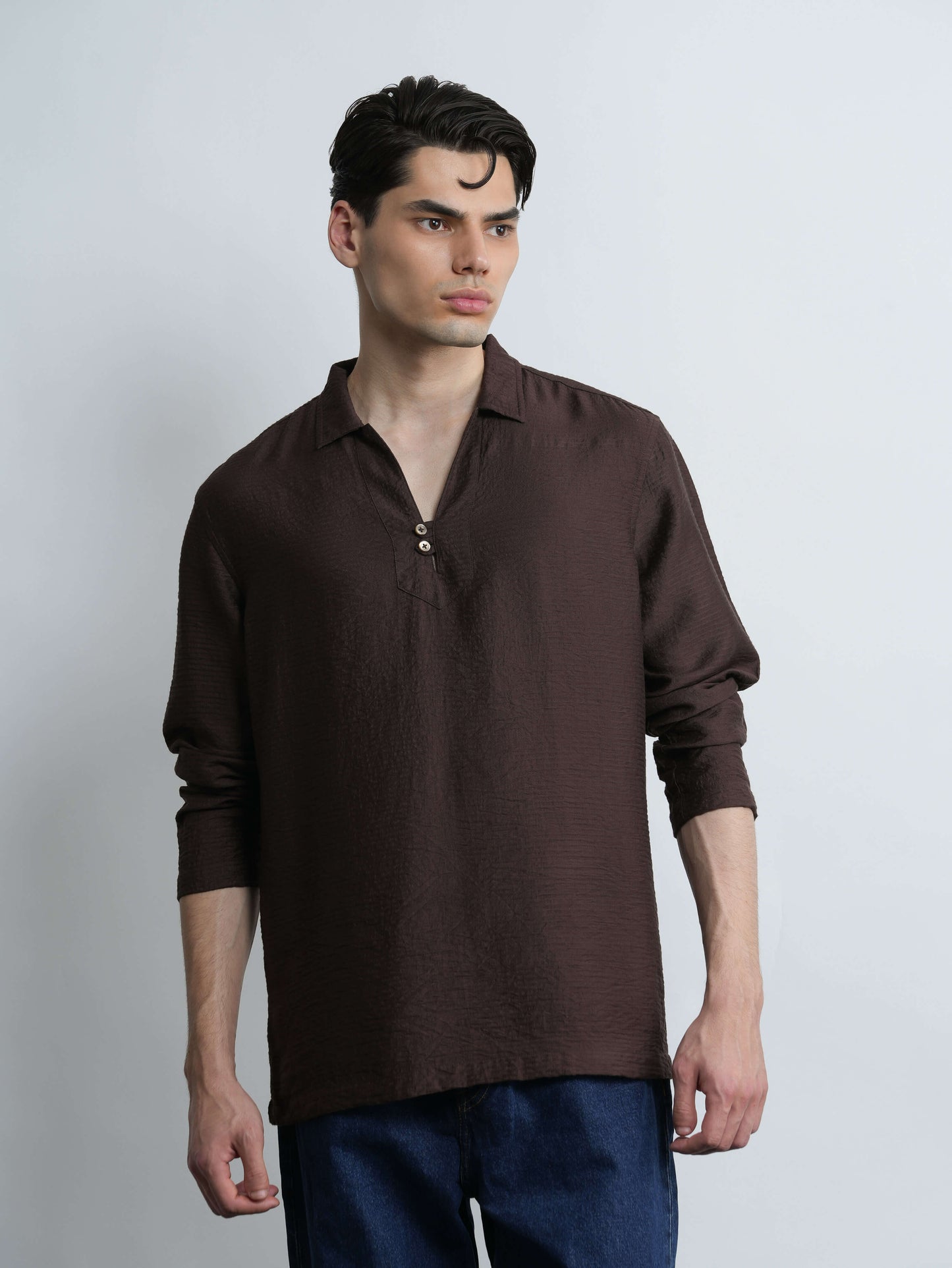 Vantage shirt - Mocha Relaxed Fit