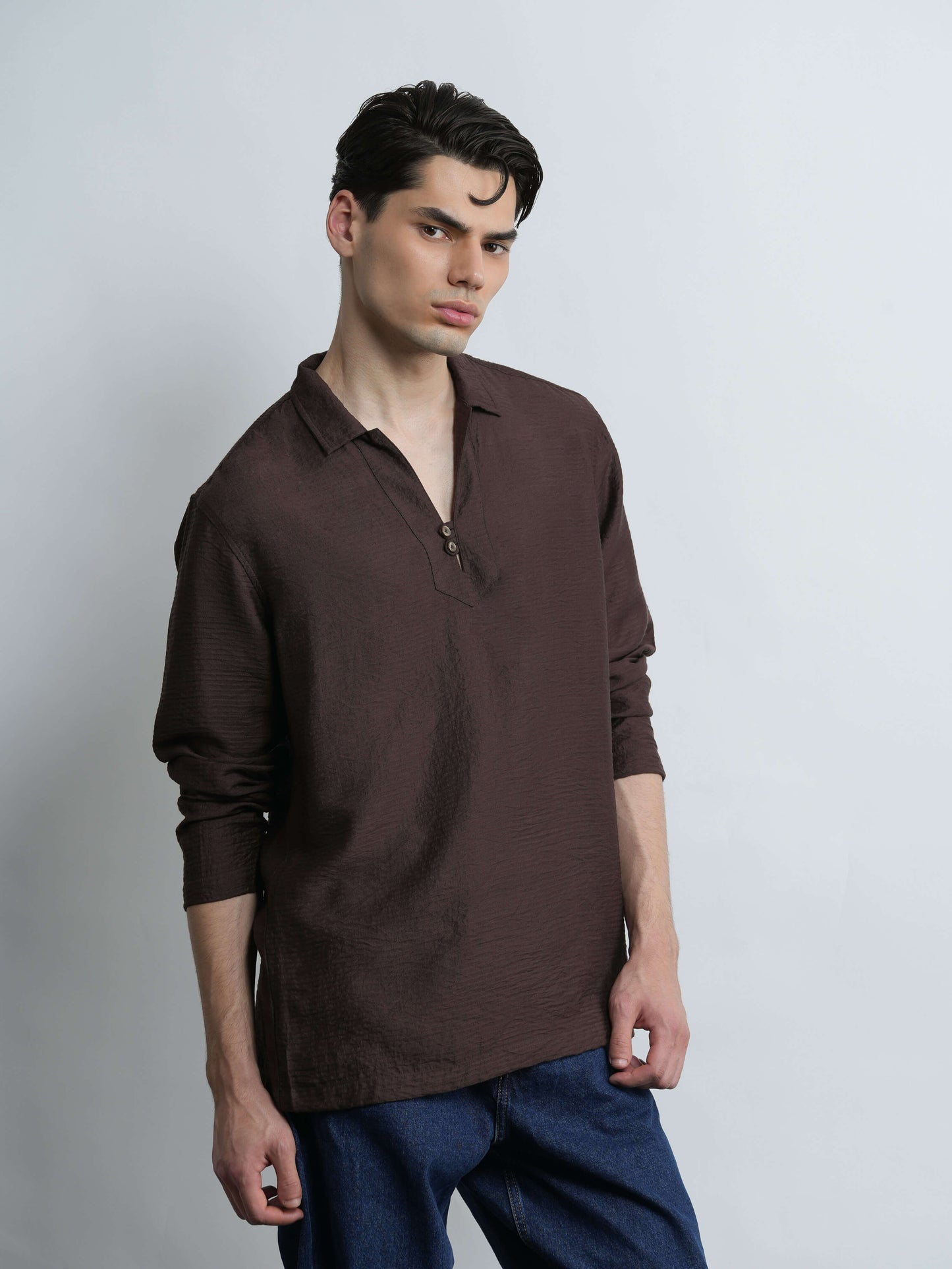 Vantage shirt - Mocha Relaxed Fit