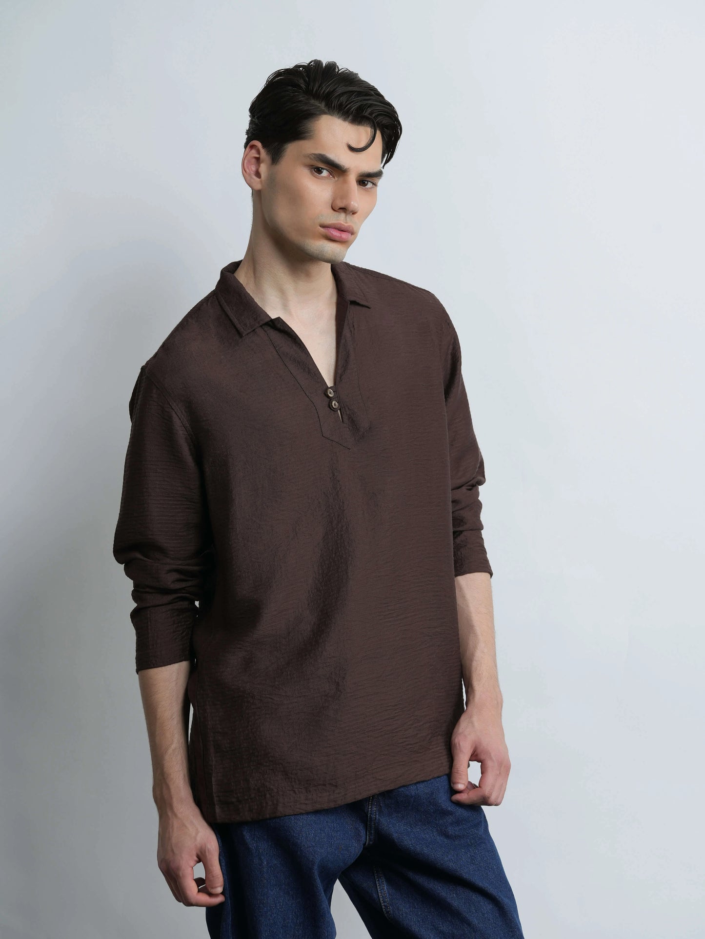 Vantage - Mocha Relaxed Fit Shirt