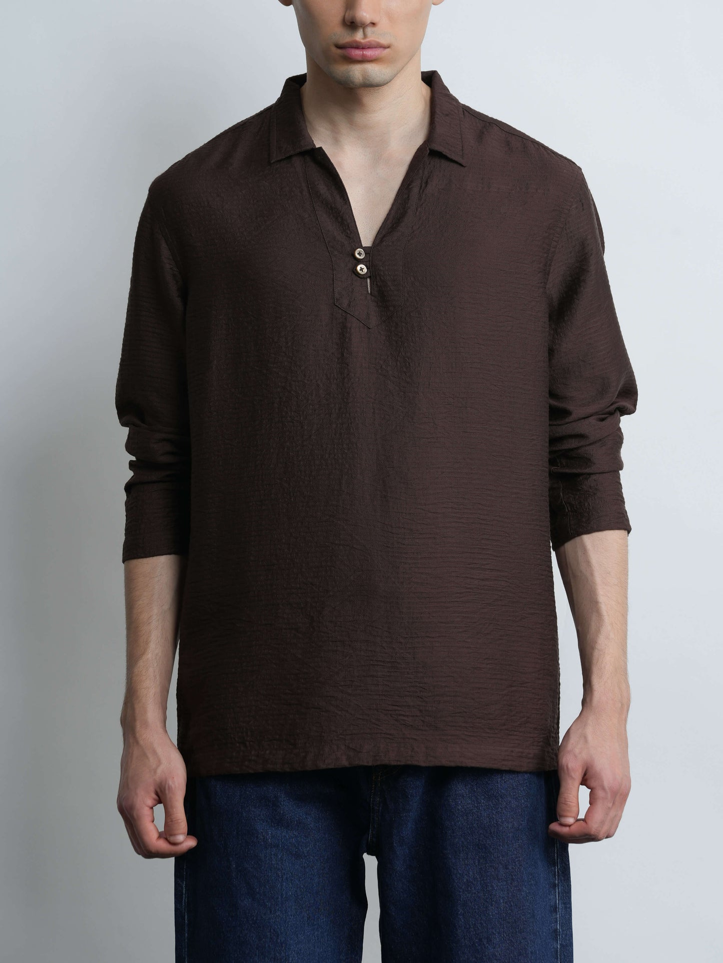 Vantage shirt - Mocha Relaxed Fit