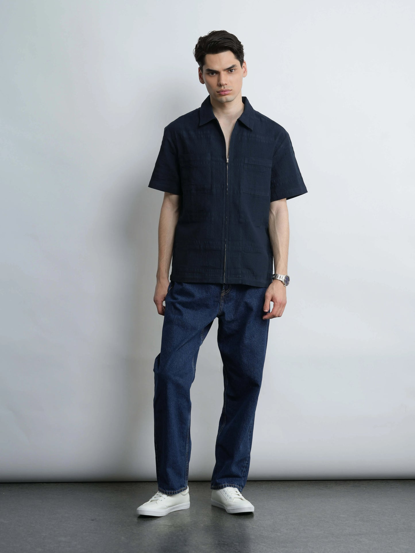 Weekender Cotton Zip Shirt Relaxed Fit