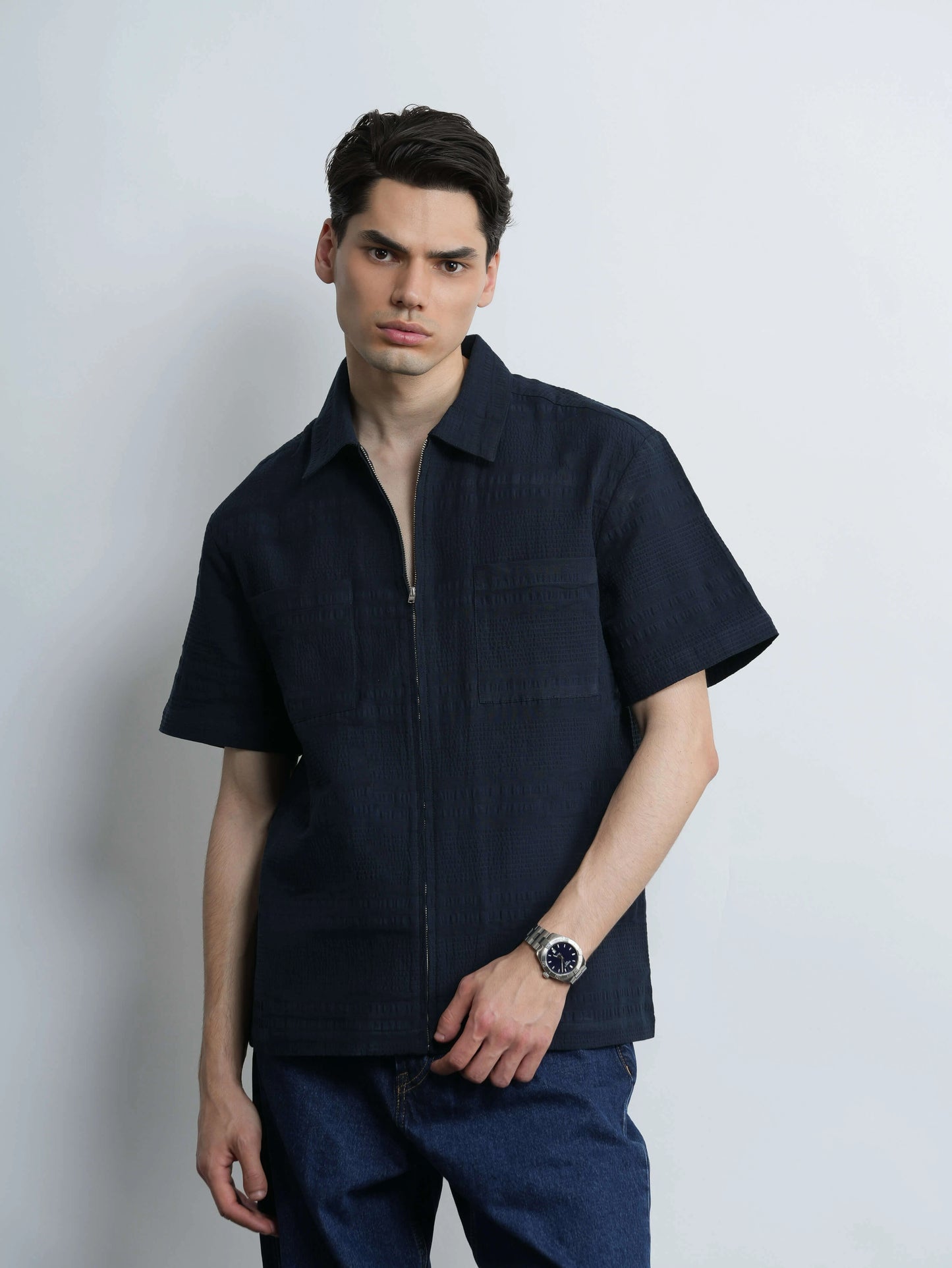 Weekender Cotton Zip Shirt Relaxed Fit
