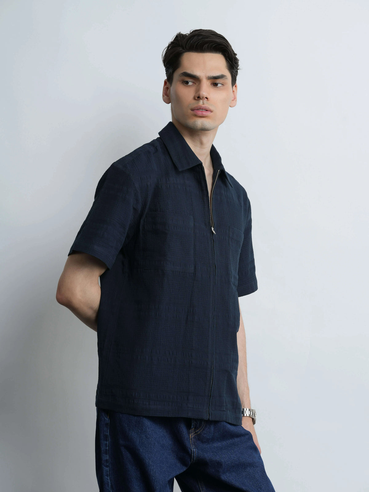 Weekender Cotton Zip Shirt Relaxed Fit