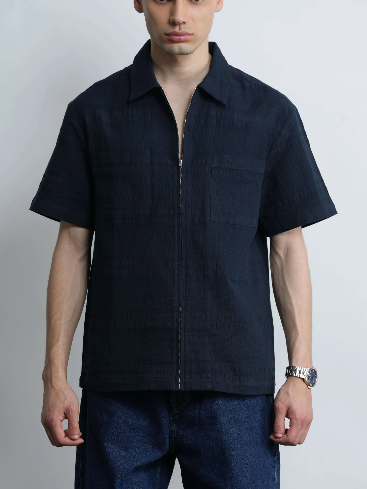 Weekender Cotton Zip Shirt Relaxed Fit