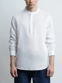 Kensington  - White Linen Relaxed Fit Shirt