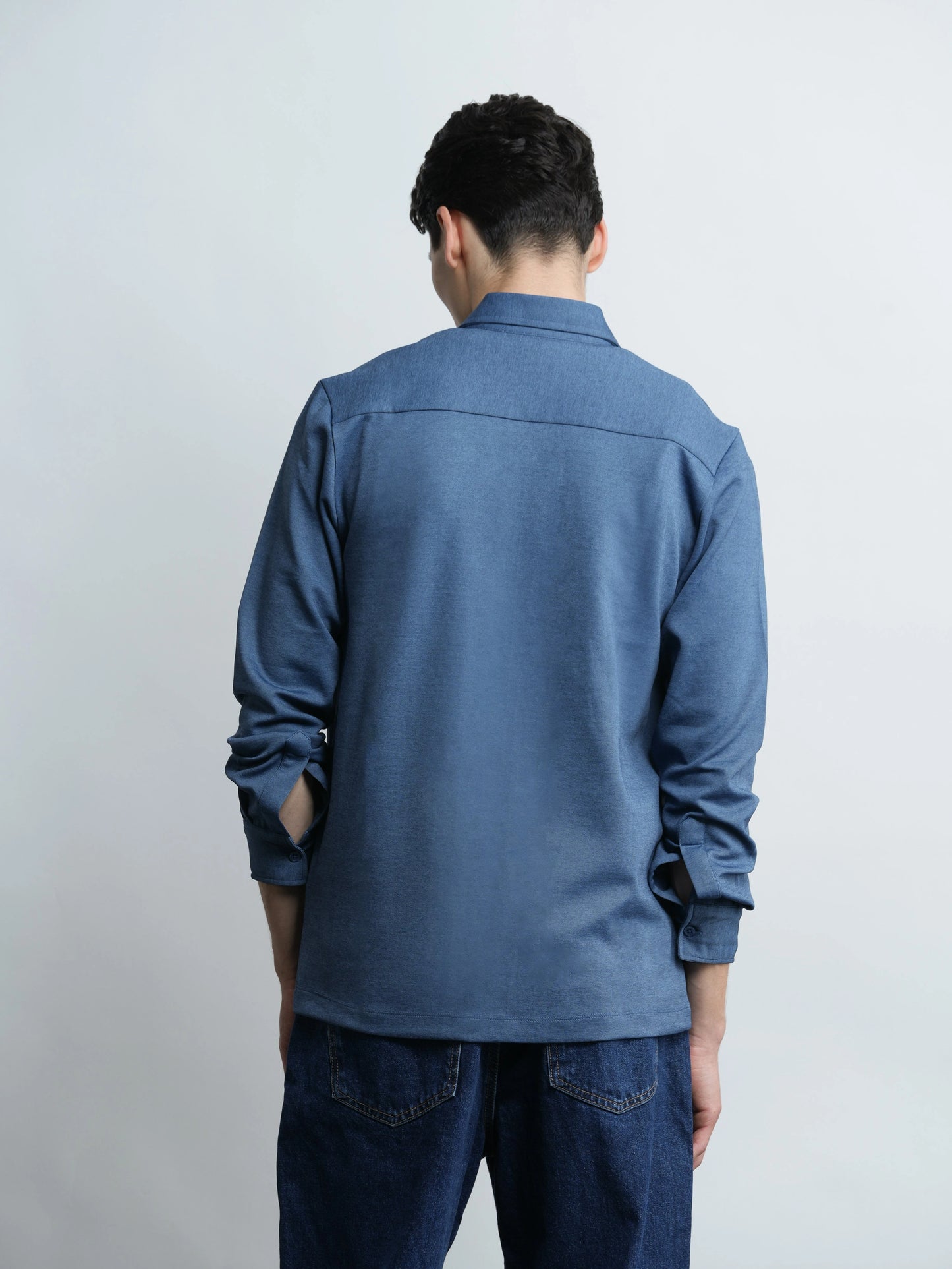 Mercer Knit Shirt - Denim Blue