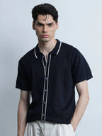 Accented Knit Shirt - Navy