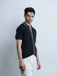 Accented Knit Shirt - Navy