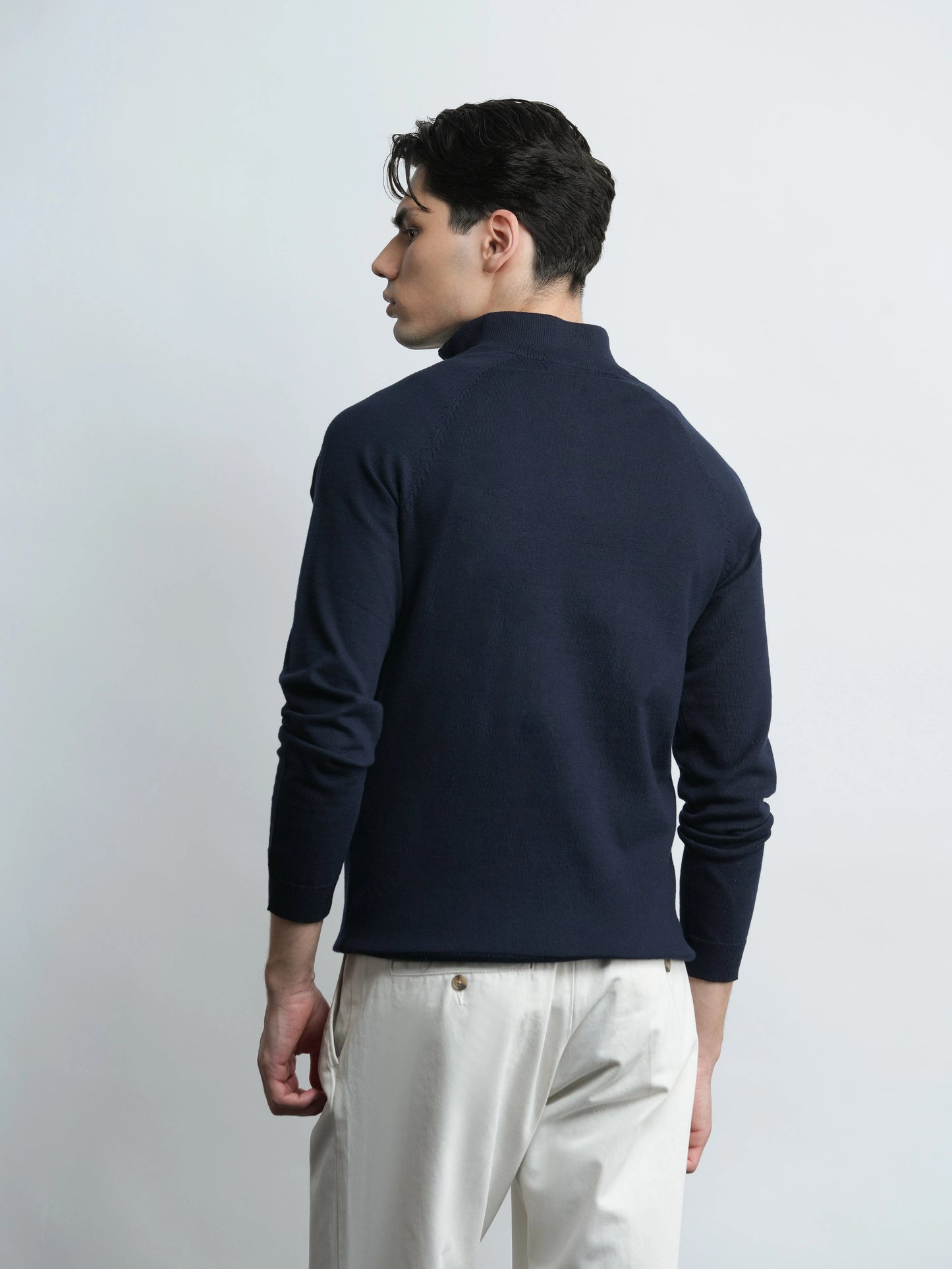 Ridge Half Zip Pullover - Navy
