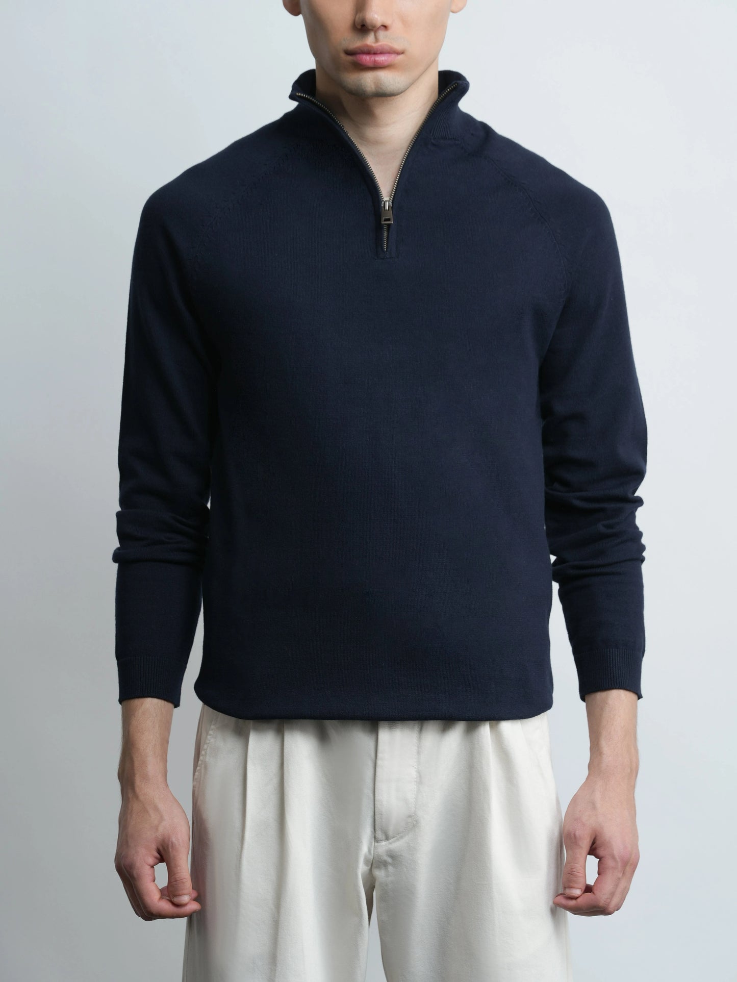 Ridge Half Zip Pullover - Navy