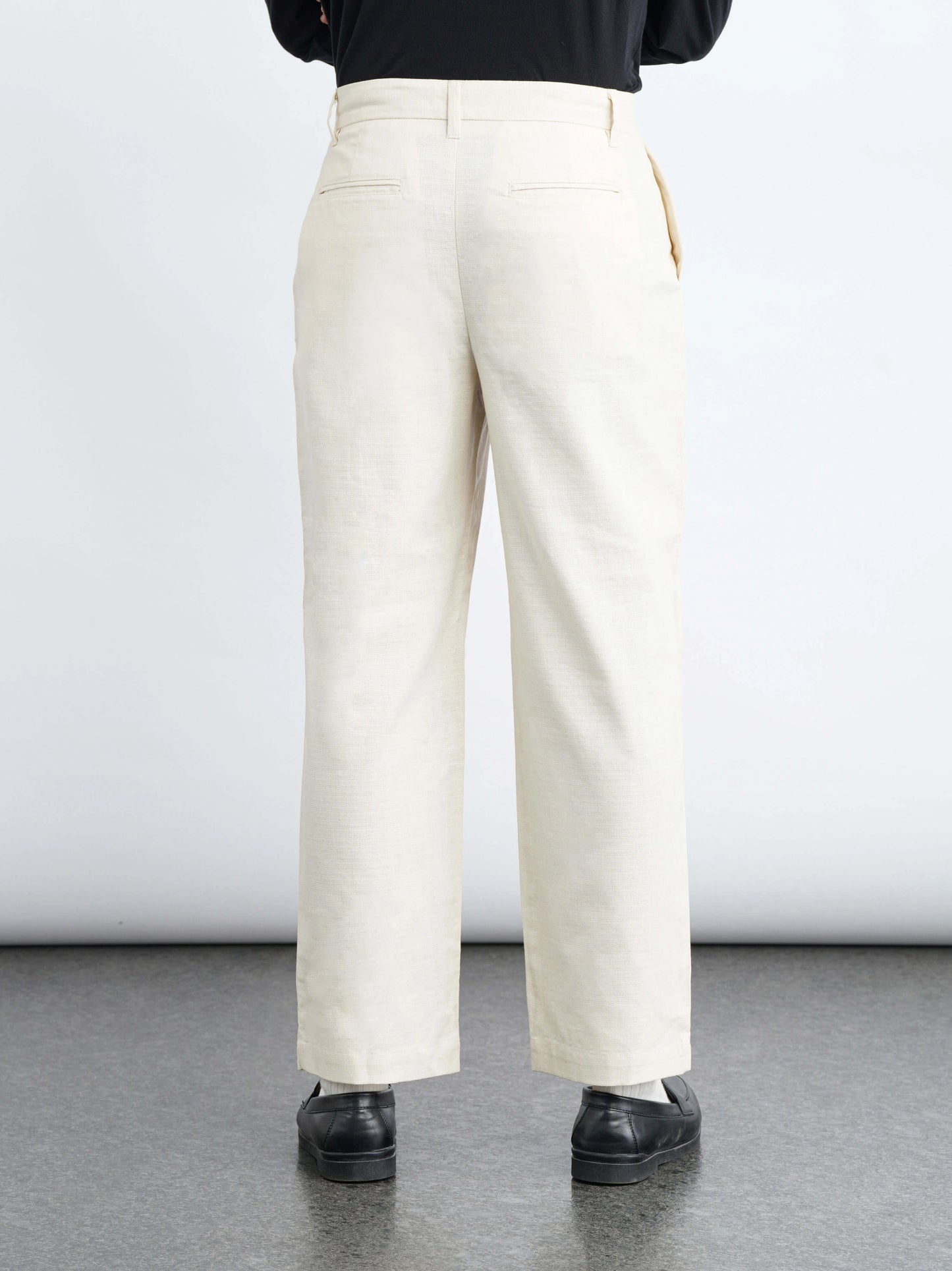 Cotton Drawstring Pants - Cream