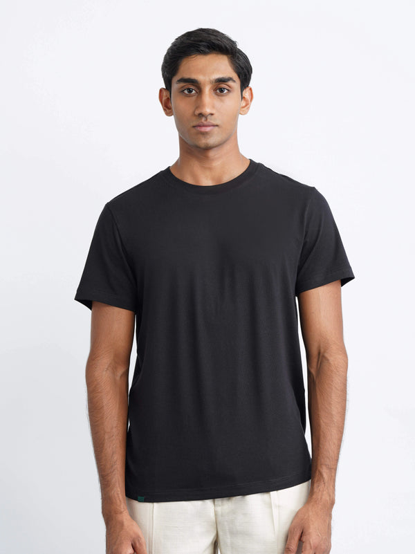 Bamboo SoftDrape™ Cotton Tee - Black