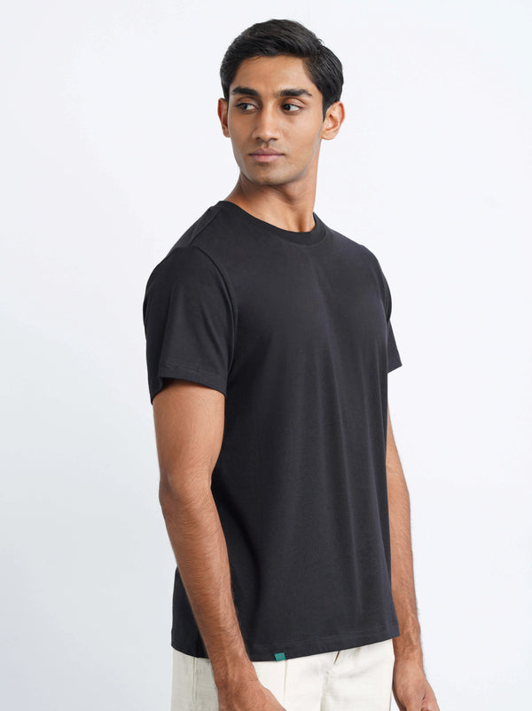 Bamboo SoftDrape™ Cotton Tee - Black