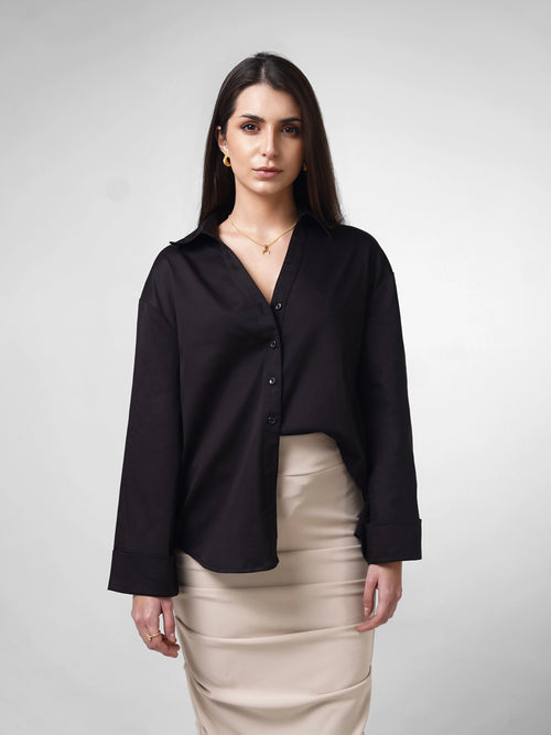belle sleeve cotton shirt