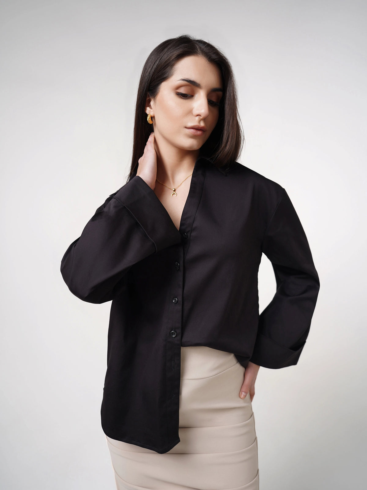 Belle Sleeve Cotton Shirt