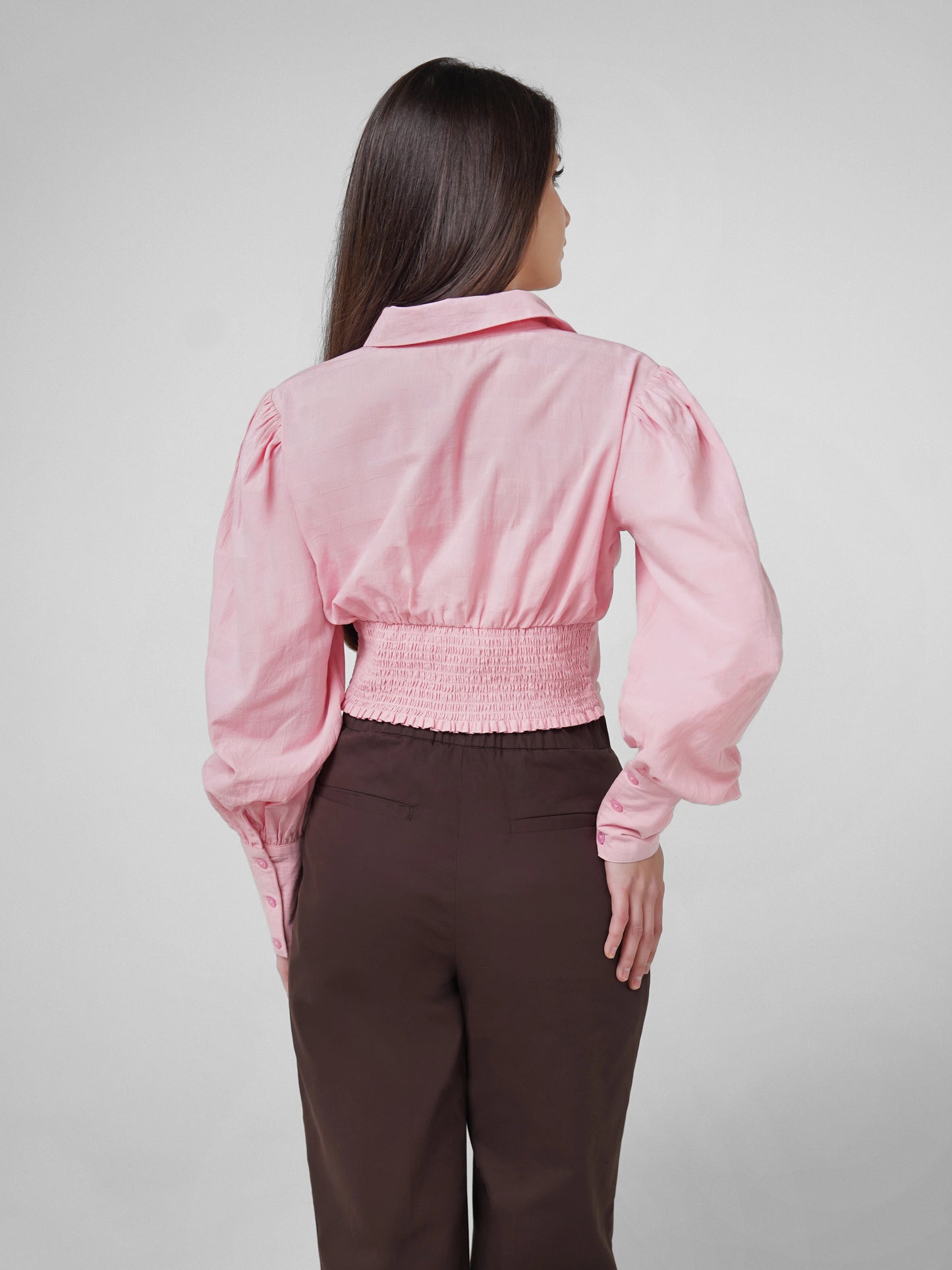 Top with Elastic Waist - Dusty Pink