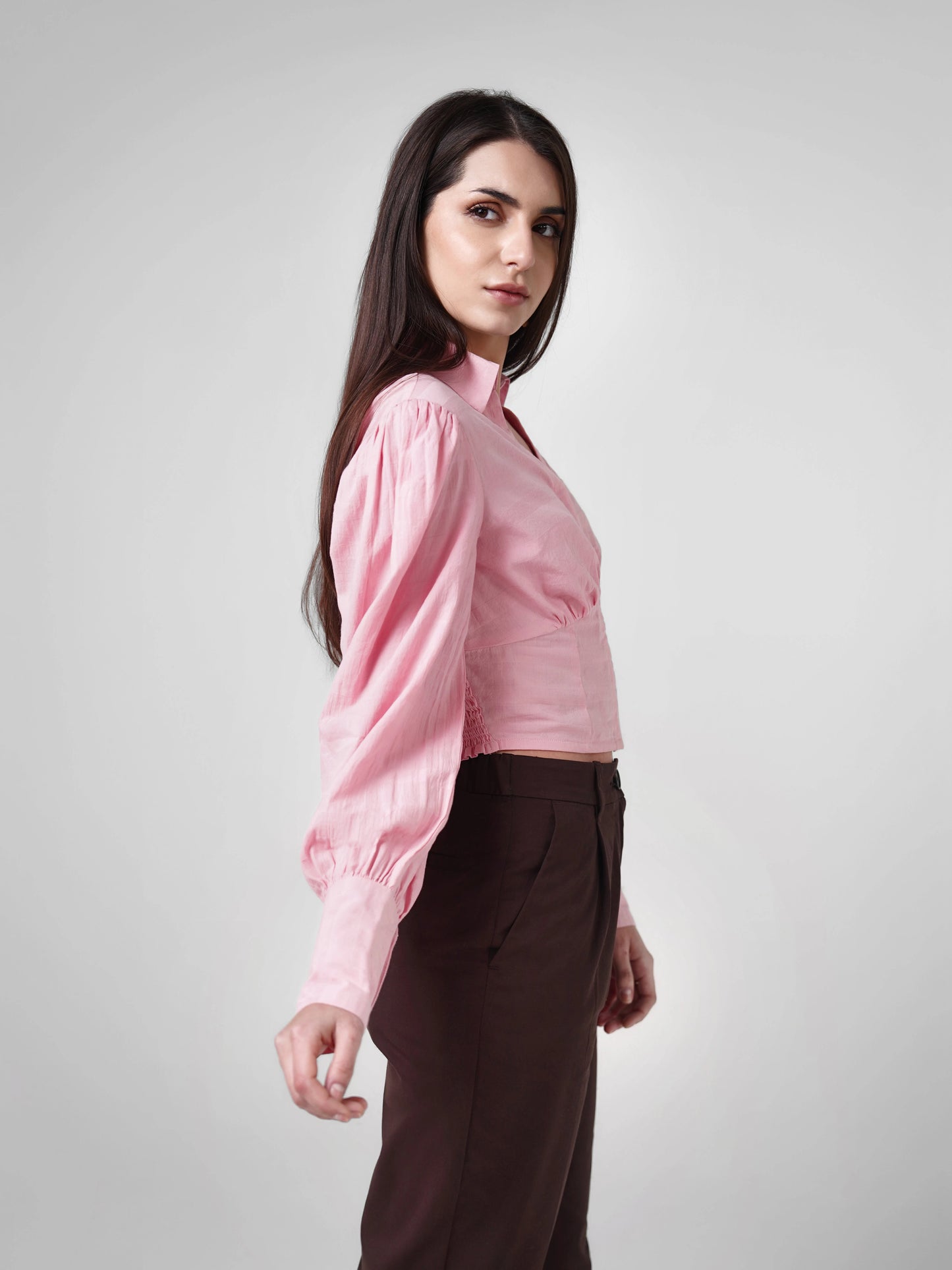 Top with Elastic Waist - Dusty Pink