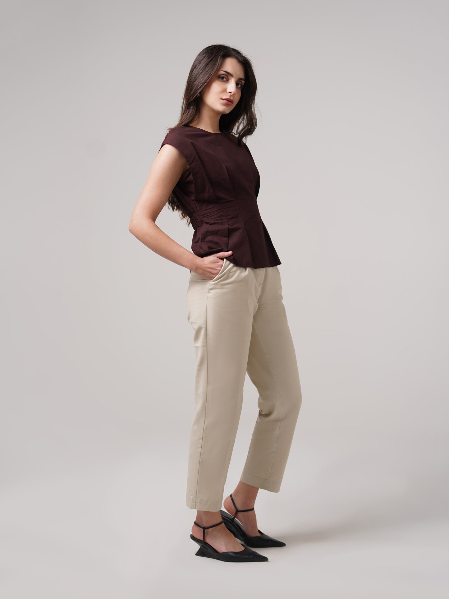 Atelier Ankle Pants - Beige