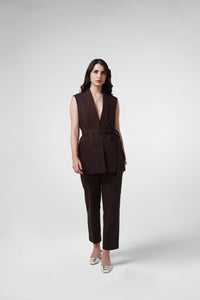 Oversized Waistcoat - Mocha