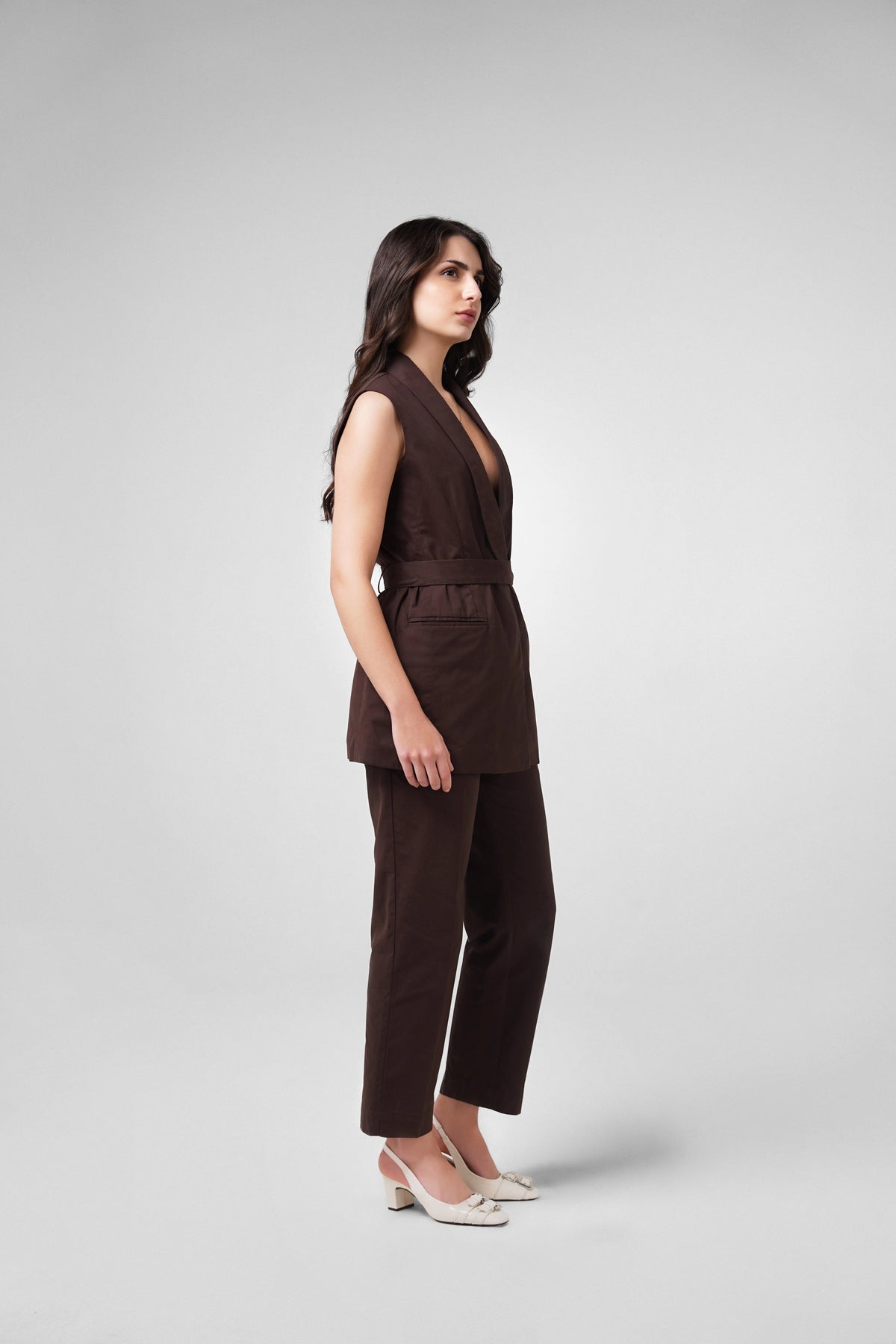Oversized Waistcoat - Mocha