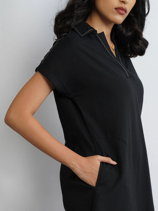 Madlyn AirLinen™ Dress - Black