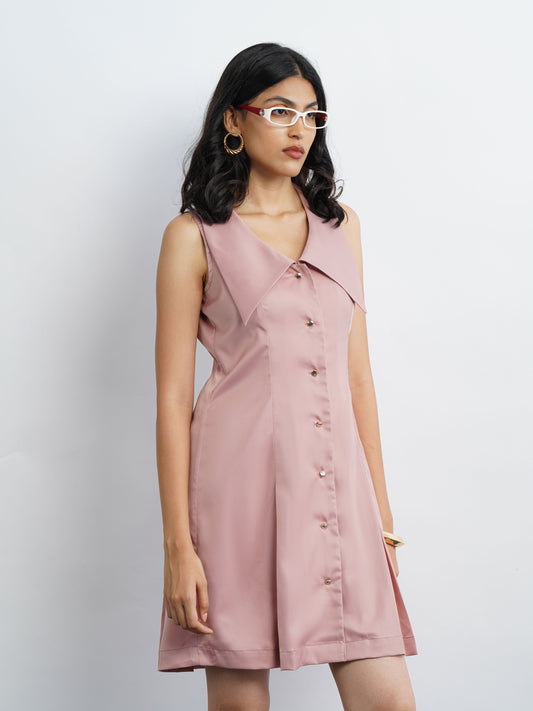 Rosé Satin Dress
