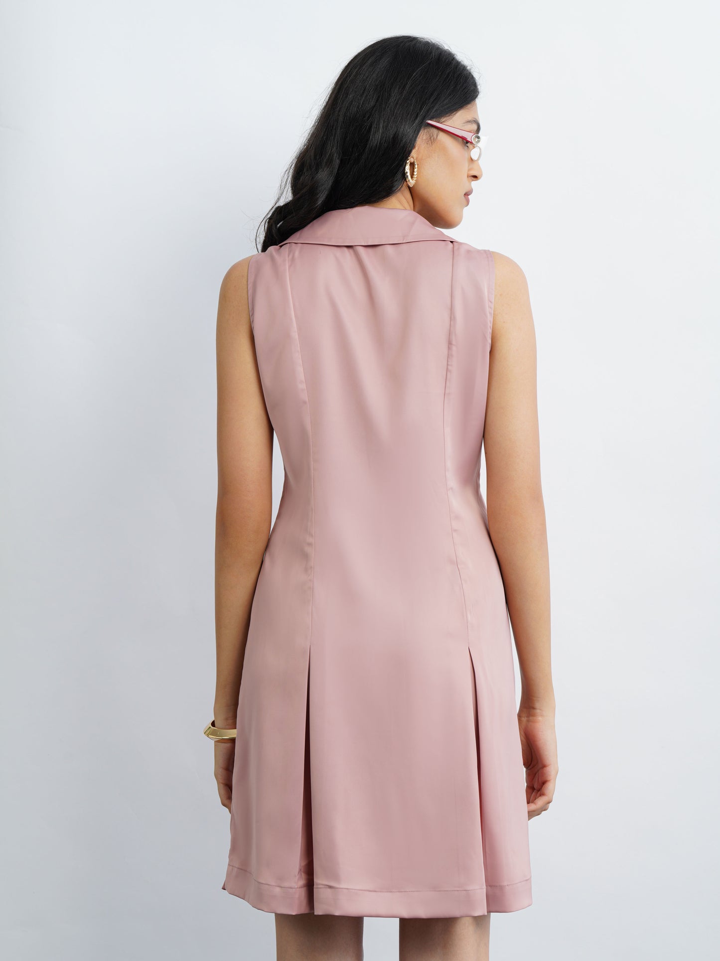 Rosé Satin Dress