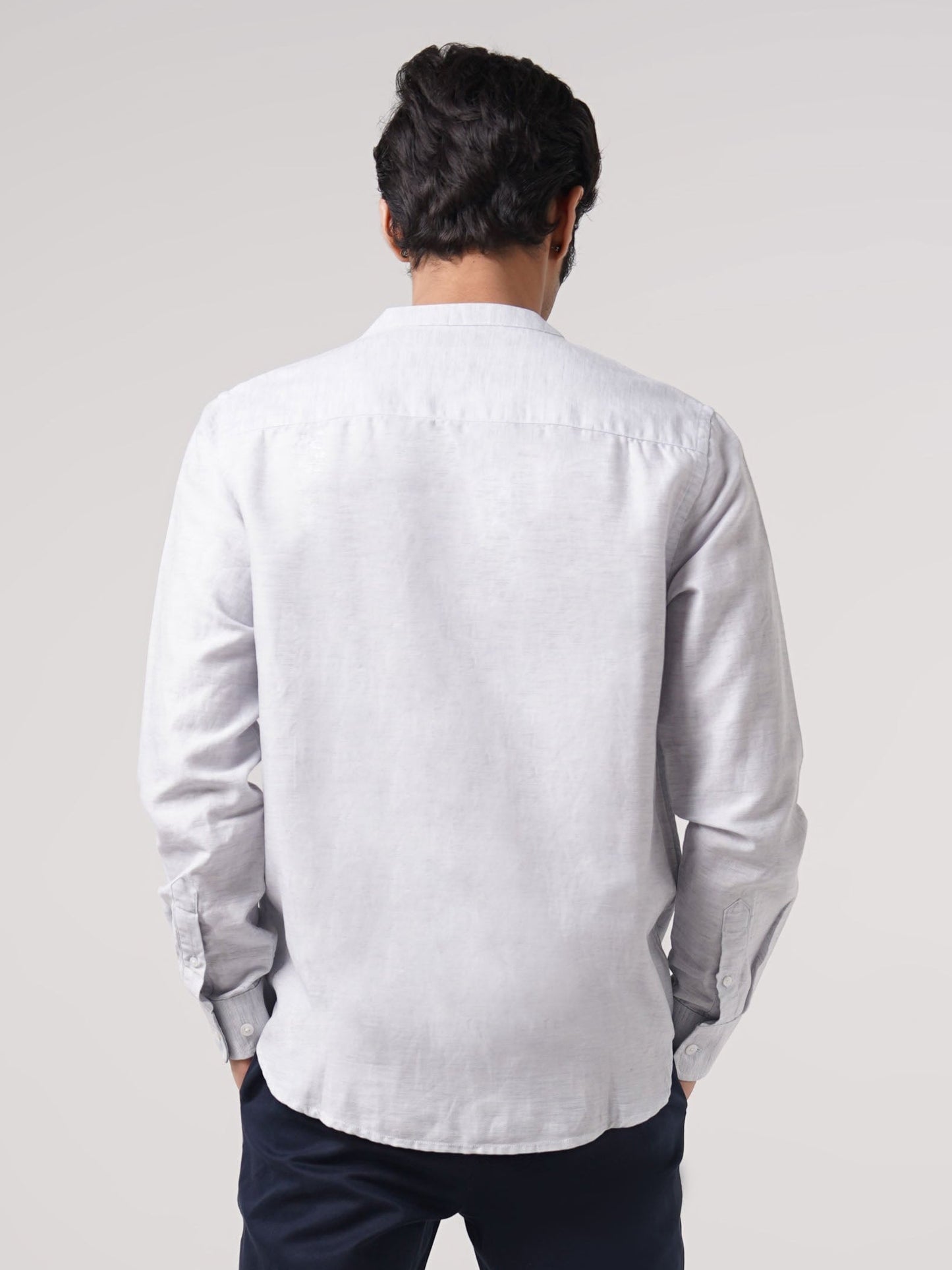 The Mandarin Linen Classic Fit - Moonlight Grey