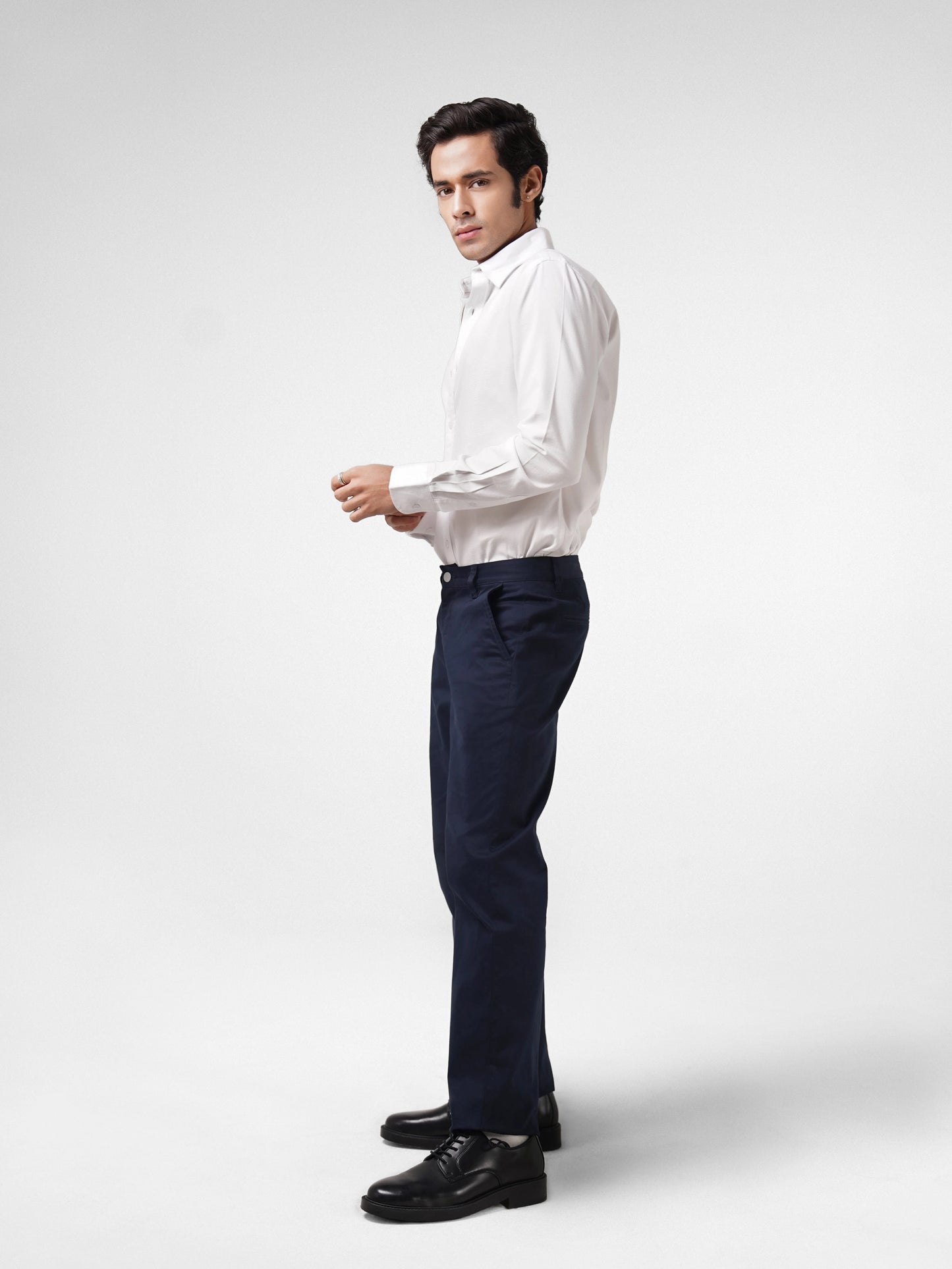 Montclair - Dobby Cotton White Slim Fit Shirt