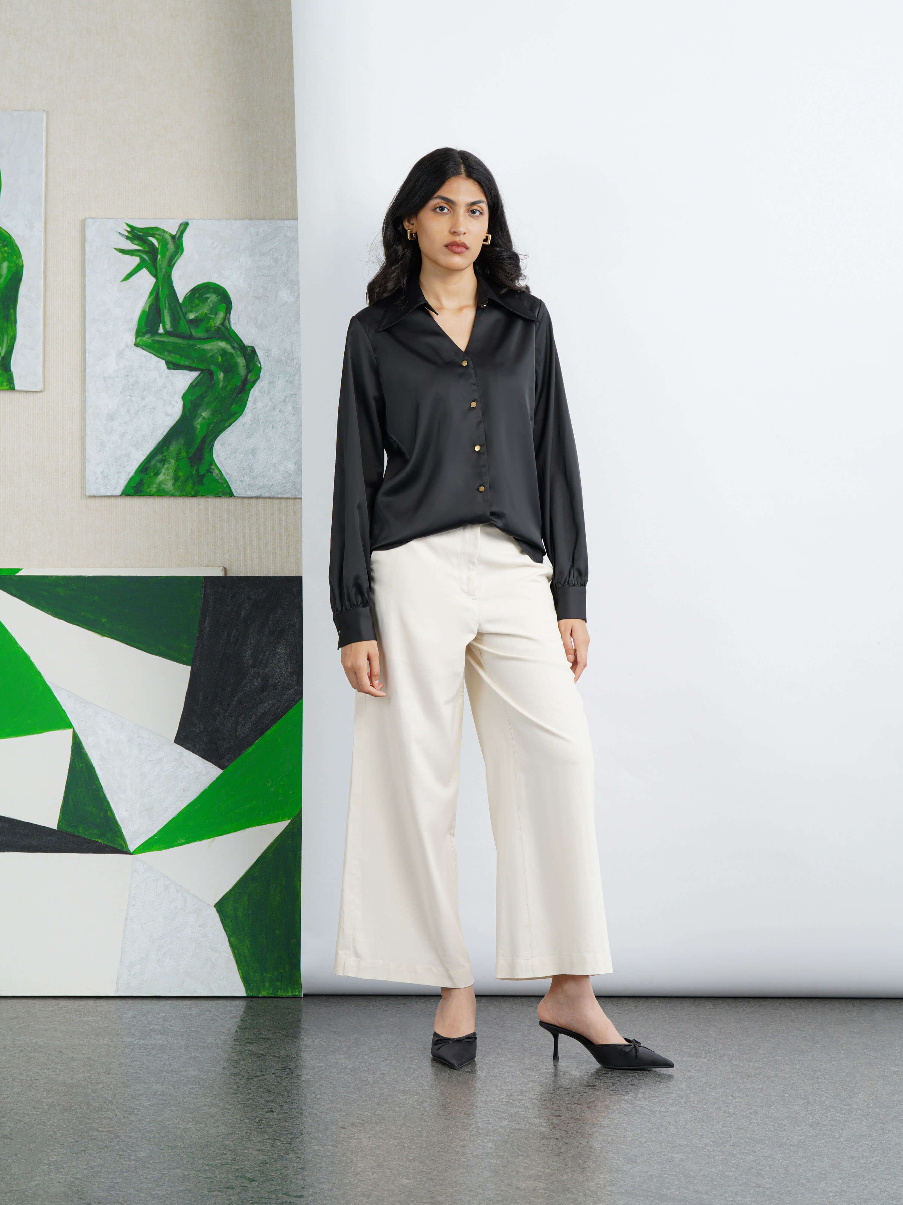 elevated vintage satin shirt