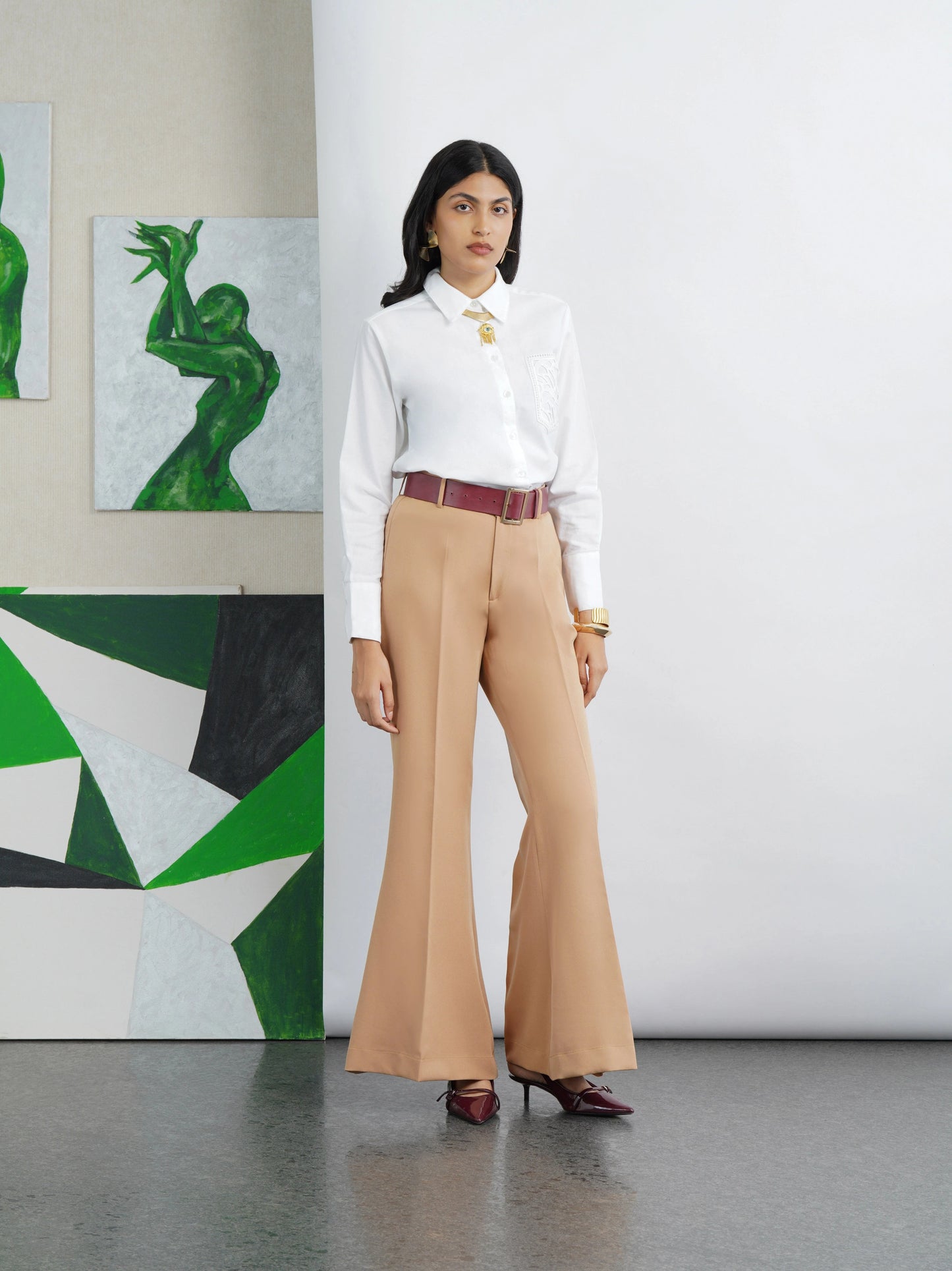 Lace Pocket Chic Shirt - White