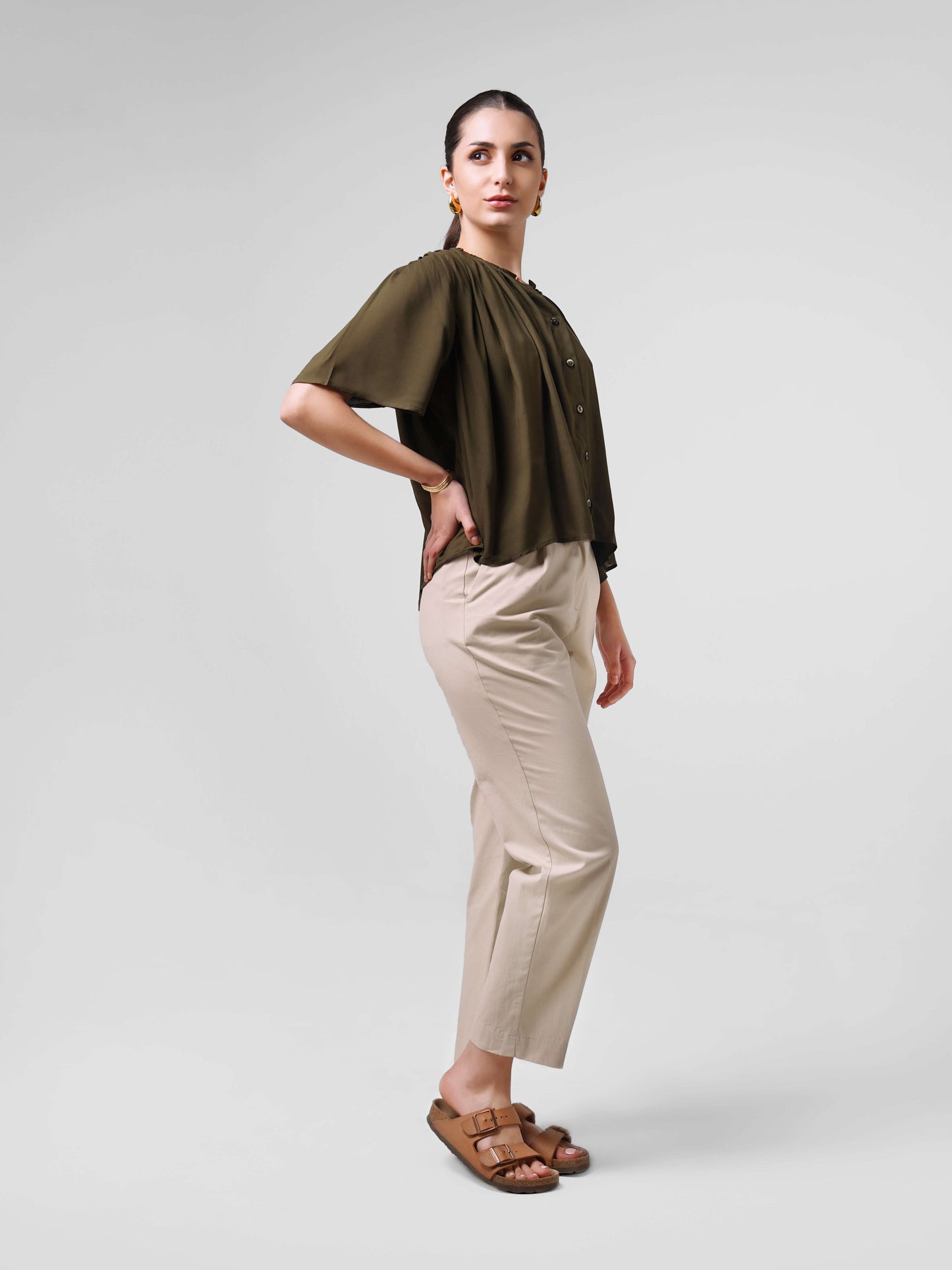 Aire Breeze Blouse - Olive