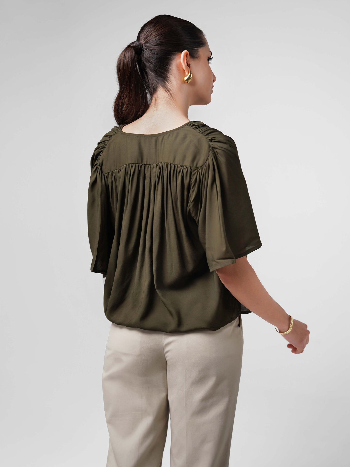 Aire Breeze Blouse - Olive
