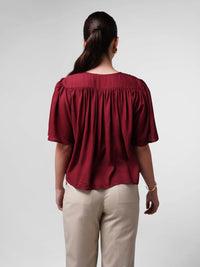 Aire Breeze Top - Burgundy