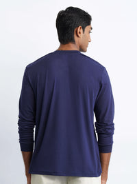 Bamboo Cotton Henley - Navy