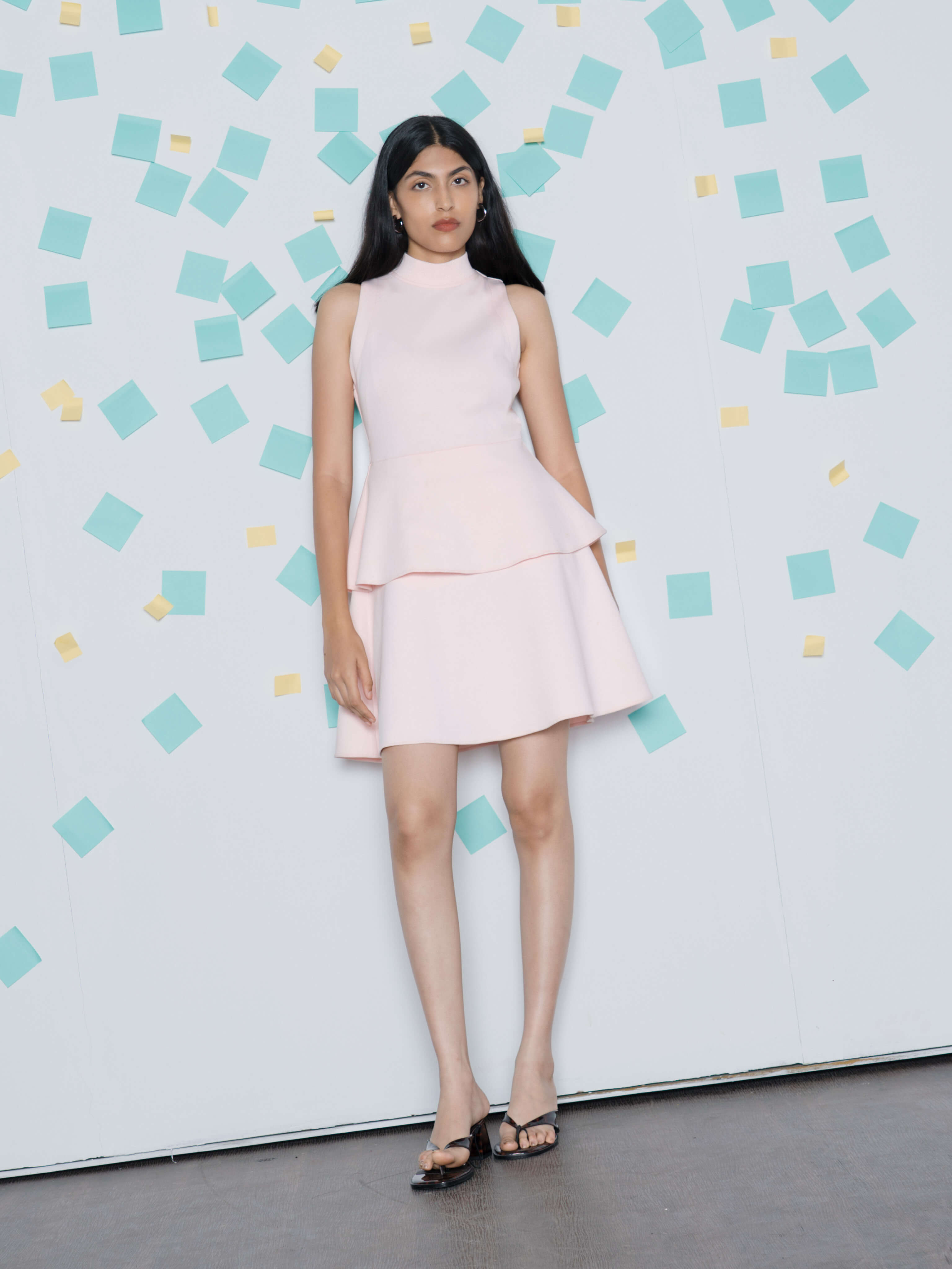 serena mock neck knit dress