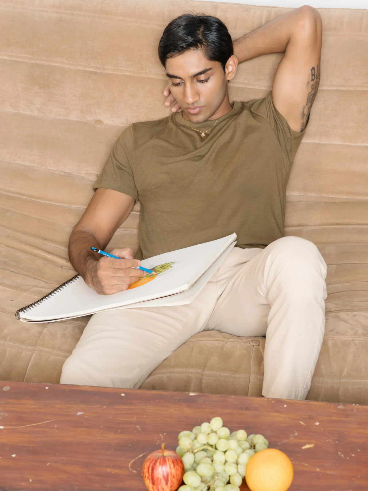 Bamboo SoftDrape™ Cotton Tee - Olive